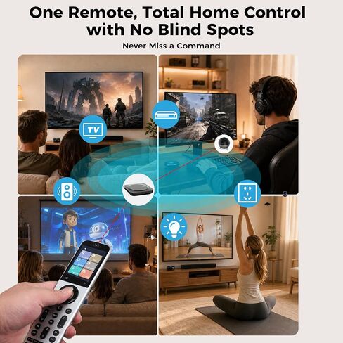 جهاز تحكم عن بعد عالمي SofaBaton X2 مع مكرر R1، محور، شاشة تعمل باللمس وقاعدة شحن، الكل في واحد جهاز تحكم عن بعد عالمي متوافق مع مساعد المنزل، Alexa وGoogle Assistant in Kuwait
