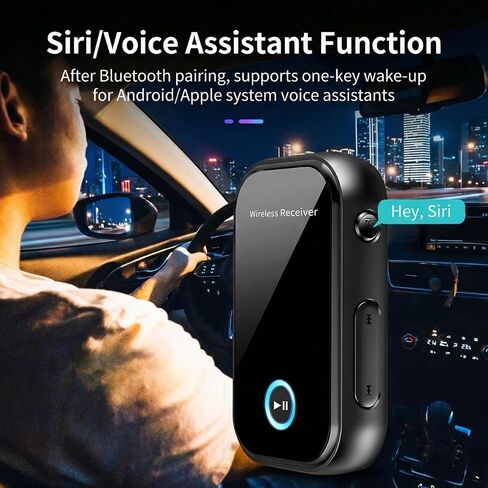 Bluetooth AUX Adapter for Car,3.5mm Wireless Receiver,AUX Bluetooth Car Adapter,Hands-Free Call for Cars, Speakers, Stereo Systems and Headphones in Saudi Arabia