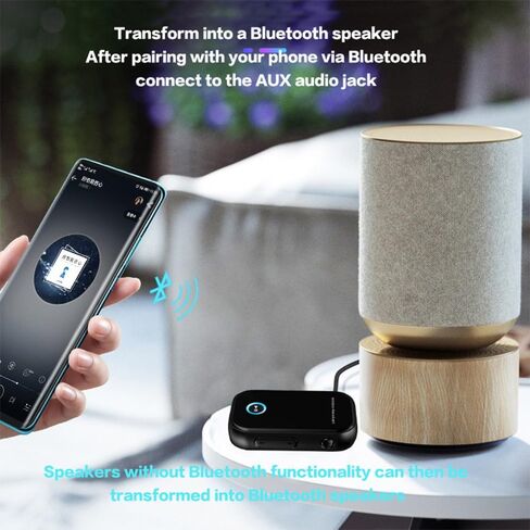 Bluetooth AUX Adapter for Car,3.5mm Wireless Receiver,AUX Bluetooth Car Adapter,Hands-Free Call for Cars, Speakers, Stereo Systems and Headphones in Saudi Arabia