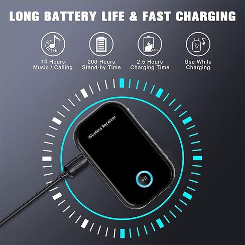 Bluetooth AUX Adapter for Car,3.5mm Wireless Receiver,AUX Bluetooth Car Adapter,Hands-Free Call for Cars, Speakers, Stereo Systems and Headphones in Saudi Arabia