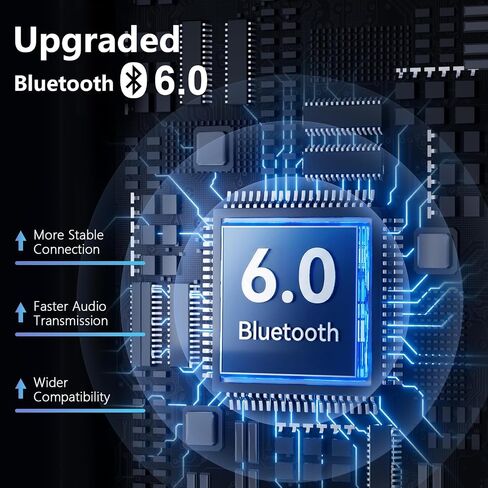 1Mii Aux Bluetooth 6.0 Car Adapter, 3.5mm Bluetooth Audio Receiver Cord | For Car Speaker Home Audio, USB Powered, Built-in Mic for Hands-Free Calls, Wireless Music Streaming, Plug & Play in Saudi Arabia