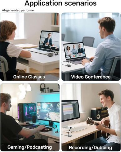 Mic for Mac Mini M4/M4 Pro, USB-C, Plug & Play Desktop, Cardioid Condenser | Custom for Mac Mini M4/M4 Pro, External Small Computer Mic for Laptop, MacBook Pro/Air, Recording, Dictation, Meeting in Saudi Arabia