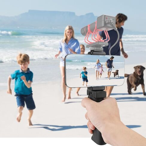 Universal Ergonomic Anti-Fall Phone Smartphone Handle Stabilizer Mount Rig | Portable Selfie Stick Tripod Handheld Vlogging Monopod for 60-85mm Wide iPhone Samsung Android in Saudi Arabia