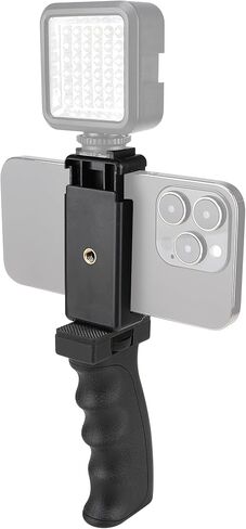 Universal Ergonomic Anti-Fall Phone Smartphone Handle Stabilizer Mount Rig | Portable Selfie Stick Tripod Handheld Vlogging Monopod for 60-85mm Wide iPhone Samsung Android in Saudi Arabia