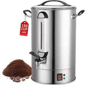 Commercial Coffee Urn 120 Cup Large Coffee Urn 20L Coffee Maker Stainless Steel Double Wall Coffee Percolator 1300W Quick Brew Hot Beverage Dispenser for Events, Parties, Catering, Gathering, Hotels in Saudi Arabia