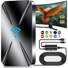 2026 Indoor Antenna, Long Range TV Antenna for Local Channels, Digital TV Antenna for Smart TV with Upgraded Amplifier, Outdoor Antenna Support 8K 4K 1080p All TVs -38FT Coax Cable in Saudi Arabia