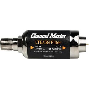 Channel Master LTE/5G Filter – Reduces Pixelation & Signal Issues from LTE, 4G, 5G Interference, Indoor/Outdoor Use, Built-in O-Ring for Weather Protection, Enhances OTA Digital HDTV Signal Quality in Kuwait