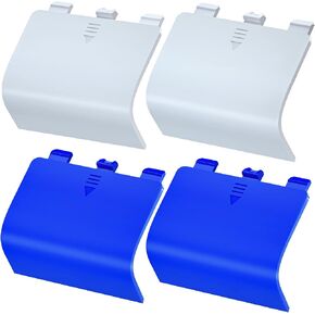 4-Pack Battery Back Door Lids for Xbox Series X/S Controllers, Blue/White | Replacement Back Shell Covers For Lost Or Damaged Battery Doors; Snap-On Abs Design, Not For Xbox One Controllers in Saudi Arabia