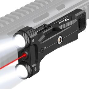 مجموعة ليزر EZshoot 1600 Lumens Dual LED Light للبندقية مع فصل سريع | مصباح يدوي للبندقية لسكة Picatinny، مجموعة ليزر مصباح يدوي مع وضع ستروب للصيد والدفاع عن المنزل in Kuwait