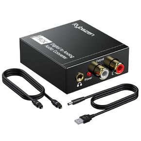 محول صوت رقمي إلى تناظري 192 كيلو هرتز من DAC، محول بصري إلى RCA مع كابل محوري، محول Toslink بصري إلى 3.5 مم لأنظمة السينما المنزلية PS4 HD DVD in Kuwait