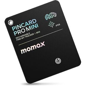 Momax Wallet Tracker Smart Finder - Rechargeable Slim Bluetooth Key Tracking Card with 1-Year Battery, Apple Find My (iOS Only), Item Locator for Luggage Tag, Suitcase, Passport, Backpacks, Mini Size in Saudi Arabia