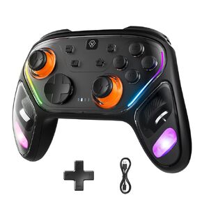 OLCLSS Wireless Switch Controller for Gaming, K-Silver Hall Effect Joystick | 1000 Hz Polling Rate, 2 Remappable Buttons, Turbo , RGB Light, Vibration Motors,Gamepad for Switch, PC, Android, Apple, Black in Saudi Arabia