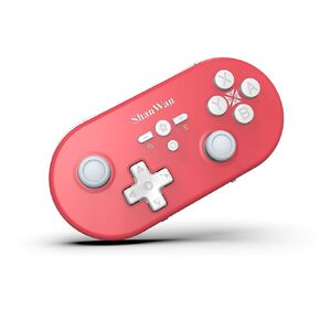 ShanWan Mini Bluetooth Controller ,for Switch 2/OLED/Lite, Steam Deck, PC, PS 4, Android & iOS, 1000Hz Polling Rate, Custom Macro Buttons, 6-Axis Gyro, Turbo Burst Function, Linear Motor Vibration（Red） in Saudi Arabia