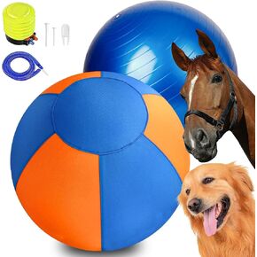 TVM Herding Ball for Dogs 25", Durable Waterproof Dog Herding Ball Outdoor, Large Interactive Dog Play Ball for Herding Breeds to Push Chase & Roll (Orange+Blue) in Saudi Arabia