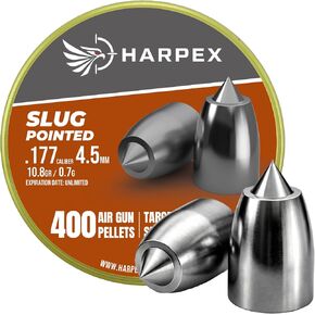 Harpex Slug Pointed .177 Cal | .22 Cal Airgun Pellets – High-Precision Slug Design – Enhanced Penetration & Long-Range Accuracy – Premium Lead Pellets for Target Shooting & Small Game in Saudi Arabia