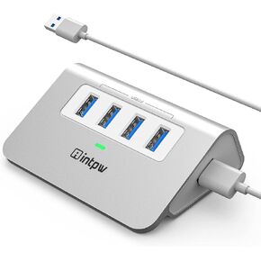 intpw USB 3.0 Hub,Aluminum 4 Port USB Data Hub 3.0 Port Extender Splitter Multiport Adapter with 3.3ft Cable ，USB HUB for PC/Laptop/Xbox/FlashDrive/Printer/Camera/Keyborad/Mouse in Saudi Arabia