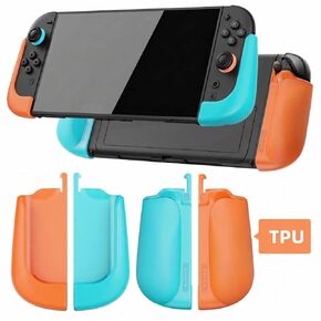 IFYOO NexGrip Ergonomic Grip Set for Nintendo Switch 2 Joycons, Grip Case Compatible with Joy Con 2 Controller, Compatible with Switch 2 Joycon, Switch 2 Accessories - Left Orange Right Cyan in Kuwait