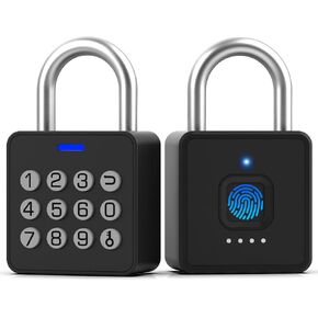 Fingerprint Gym Locker Lock, Smart Keyless Entry Padlock with Code Keypad | Waterproof Gate Locks for Outdoor Fence, Keyless Entry Combination Pad Lock for Locker, Storage Unit, Shed, Pool in Saudi Arabia