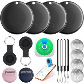 Air Smart Tracker Tags 4 Pack, Work with Apple Find My, 3-Year Battery | 100dB alarm, 4 Spare Batterys & 2 clip cases all included. iOS only, no subscription. Find keys, wallet & luggage in seconds in Kuwait