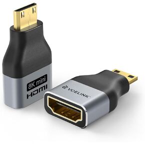 VCE Mini HDMI to HDMI Adapter, 8K@60Hz/4K@120Hz, Gold-Plated Connectors in Saudi Arabia