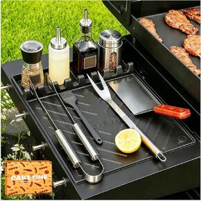 CAKETIME Silicone Grill Mats for Blackstone Griddle Accessories Baking Cooking Kitchen BBQ Must Haves Countertop Weber Traeger Stove Outdoor Camping Lawn Orange Father Dad Chef Men Gifts in Kuwait