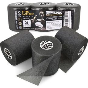 Hampton Adams Athletic Sports Tape, Very Strong, Easy Tear, No Residue | Premium Cotton Blend, 45 ft Rolls, 3 Pack, Strong Hold for Fingers Ankles & Wrists, Tears by Hand, No Sticky Residue in Saudi Arabia