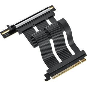 RGEEK PCIe 5.0 Riser Cable X16, 200mm Right Angle for Vertical GPU Mount | Compatible PCIe 4.0, EMI Shielded, Fits ATX MATX Case for Professional Graphics Cards RTX 5080 5090 RX 9070 A100 A800 in Saudi Arabia