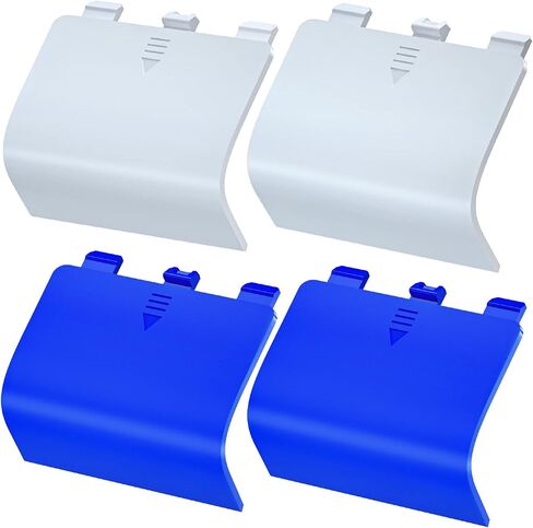 4-Pack Battery Back Door Lids for Xbox Series X/S Controllers, Blue/White | Replacement Back Shell Covers For Lost Or Damaged Battery Doors; Snap-On Abs Design, Not For Xbox One Controllers in Saudi Arabia