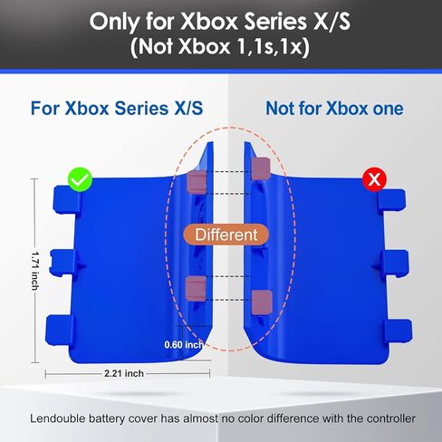 4-Pack Battery Back Door Lids for Xbox Series X/S Controllers, Blue/White | Replacement Back Shell Covers For Lost Or Damaged Battery Doors; Snap-On Abs Design, Not For Xbox One Controllers in Saudi Arabia