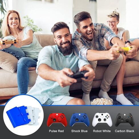 4-Pack Battery Back Door Lids for Xbox Series X/S Controllers, Blue/White | Replacement Back Shell Covers For Lost Or Damaged Battery Doors; Snap-On Abs Design, Not For Xbox One Controllers in Saudi Arabia
