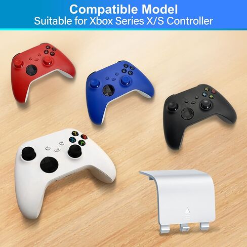 4-Pack Battery Back Door Lids for Xbox Series X/S Controllers, White | Replacement Back Shell Covers For Lost Or Damaged Battery Doors; Snap-On Abs Design, Not For Xbox One Controllers in Saudi Arabia