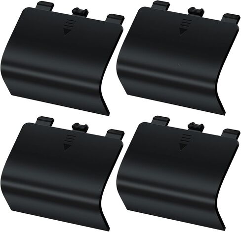4-Pack Battery Back Door Lids for Xbox Series X/S Controllers, Black | Replacement Back Shell Covers For Lost Or Damaged Battery Doors; Snap-On Abs Design, Not For Xbox One Controllers in Saudi Arabia