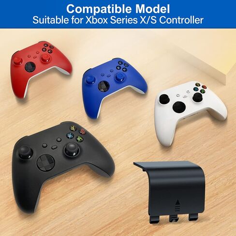4-Pack Battery Back Door Lids for Xbox Series X/S Controllers, Black | Replacement Back Shell Covers For Lost Or Damaged Battery Doors; Snap-On Abs Design, Not For Xbox One Controllers in Saudi Arabia