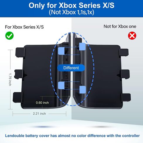 4-Pack Battery Back Door Lids for Xbox Series X/S Controllers, Black | Replacement Back Shell Covers For Lost Or Damaged Battery Doors; Snap-On Abs Design, Not For Xbox One Controllers in Saudi Arabia