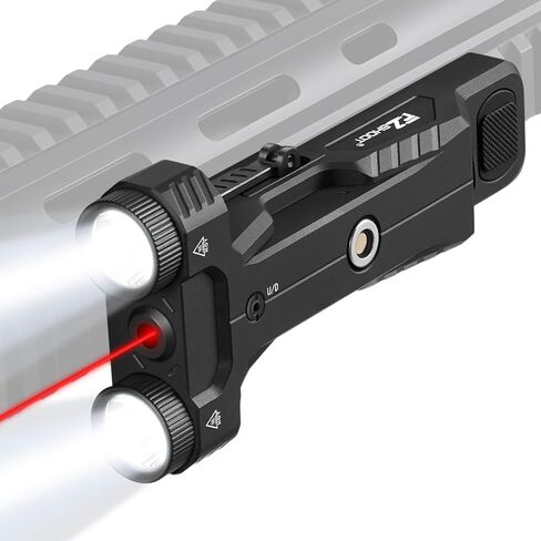 مجموعة ليزر EZshoot 1600 Lumens Dual LED Light للبندقية مع فصل سريع | مصباح يدوي للبندقية لسكة Picatinny، مجموعة ليزر مصباح يدوي مع وضع ستروب للصيد والدفاع عن المنزل in Kuwait
