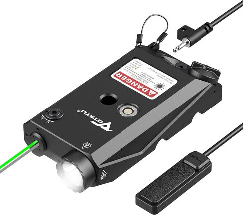 VOTATU V840 Laser Light Combo, Green/IR Laser 1500LM Flashlight for Rifle AR, Dual-Laser from One Output, Laser Flashlight Combo with Pressure Switch, Compatible with M-LOK Picatinny Rail in Saudi Arabia