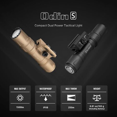 OLIGHT Odin S 1500 Lumens MLOK Rail Mounted Weaponlight Rechargeable Tactical Flashlight with Upgraded Remote Pressure Switch Bundle Picatinny Rail Adapter in Saudi Arabia