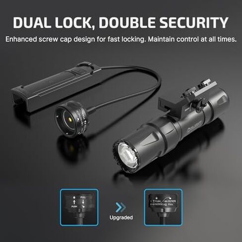 OLIGHT Odin S 1500 Lumens MLOK Rail Mounted Weaponlight Rechargeable Tactical Flashlight with Upgraded Remote Pressure Switch Bundle Picatinny Rail Adapter in Saudi Arabia