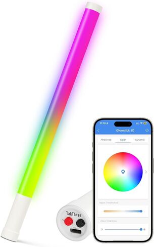 عصي مضيئة LED، تحكم ذكي في التطبيقات، 1200 مللي أمبير في الساعة قابلة لإعادة الاستخدام، 16 مليون لون in Kuwait