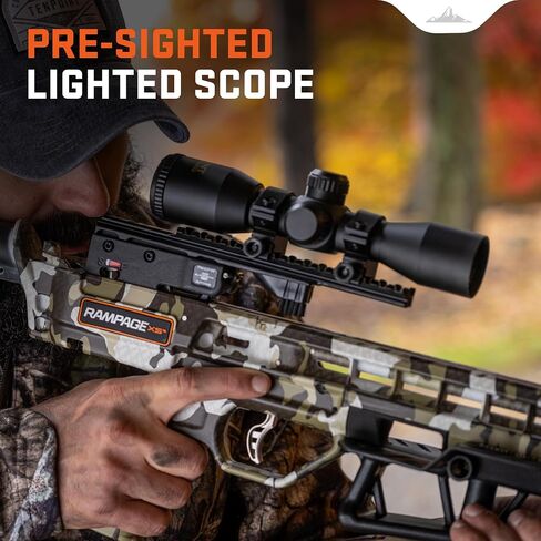 Wicked Ridge by TenPoint Rampage XS Crossbow, Peak XT - 390 FPS - The Ultimate Affordable Hunting Machine - Includes Lighted 3X Pro-View Scope in Saudi Arabia