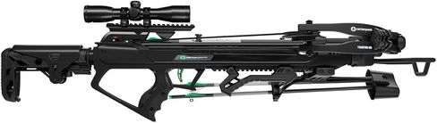 CenterPoint Tradition 405 Crossbow | Blazing 405 FPS velocity – Whisper silencing system – Clear illuminated scope included in Saudi Arabia