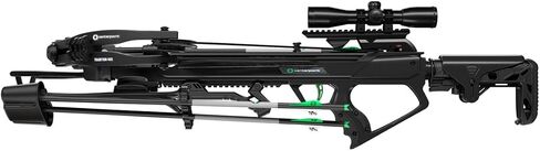 CenterPoint Tradition 405 Crossbow | Blazing 405 FPS velocity – Whisper silencing system – Clear illuminated scope included in Saudi Arabia