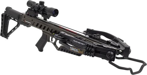 Killer Instinct Vital-X 31.5-Inch Ultra-Narrow Rest, Easy-to-Cock Crossbow | Patented, Fully Synchronized X Cam, Rope Cocker, Quiver, Rail Lube in Kuwait