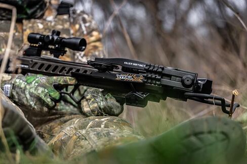 Killer Instinct Vital-X 31.5-Inch Ultra-Narrow Rest, Easy-to-Cock Crossbow | Patented, Fully Synchronized X Cam, Rope Cocker, Quiver, Rail Lube in Kuwait