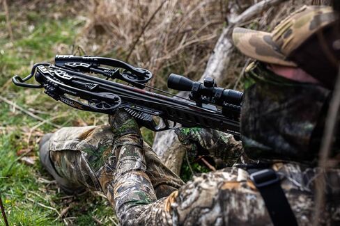 Killer Instinct Vital-X with Dead Silent Crank Crossbow Package. The Vital-X is a Top Crossbow for Hunting Deer or Your Favorite Game! | 75 inches axle-to-axle when cocked, making it in Kuwait