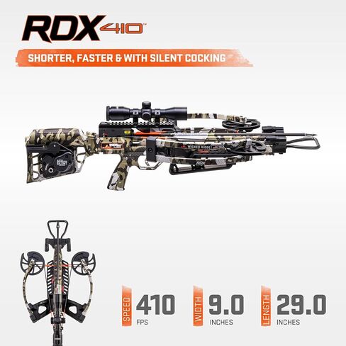 Wicked Ridge by TenPoint RDX 410 Ready-to-Hunt Package - Includes Nine Match 400 Non-Lighted + Three Match 400 Lighted Arrows, Soft Case, Neoprene Sling, Premium Lubricant & String Wax & Conditioner | Match 400 Non-Lighted, Match 400 Lighted Arrows, Soft  in Saudi Arabia