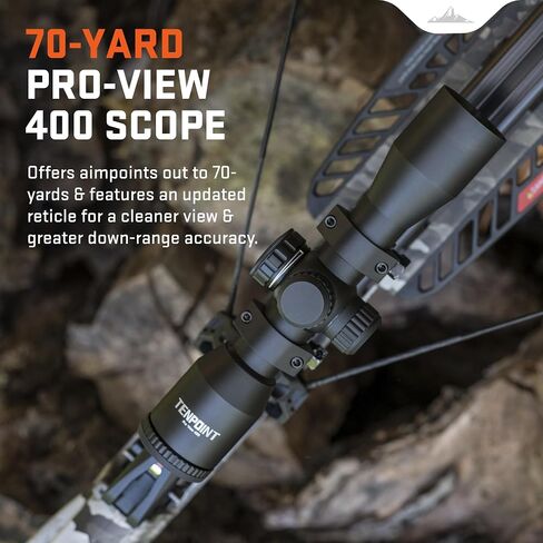 Wicked Ridge Invader M1 De-Cock Crossbow Scope Bundle | Soft Case, Alpha-Nock Carbon Arrow, Alpha-Blaze Lighted Carbon Arrows, Neoprene Sling, (7 items) in Saudi Arabia