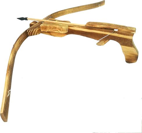 Adventure Awaits! - Handmade Crossbow Set - 10 Wood Arrows and Wood Quiver Included - for Outdoor Play in Saudi Arabia