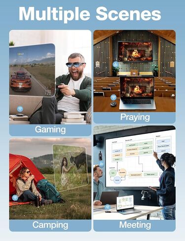 AIMIBO Wireless HDMI Transmitter and Receiver for AR Glasses, HDMI & USB-C Ports, 5G, 60Hz, 5000mAh Battery for Laptop, DVD Player, Cable Box, PS5 to XREAL/RayNeo/Rokid/TV/Monitor/Projector in Saudi Arabia
