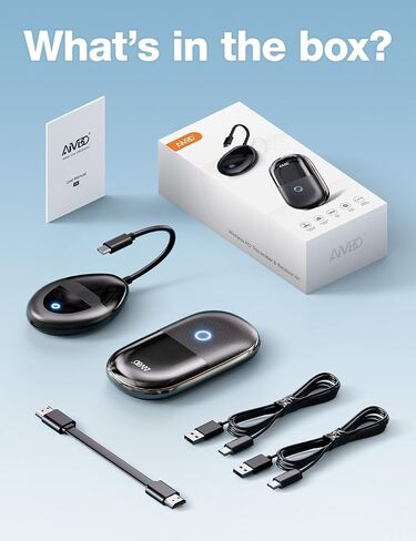 AIMIBO Wireless HDMI Transmitter and Receiver for AR Glasses, HDMI & USB-C Ports, 5G, 60Hz, 5000mAh Battery for Laptop, DVD Player, Cable Box, PS5 to XREAL/RayNeo/Rokid/TV/Monitor/Projector in Saudi Arabia